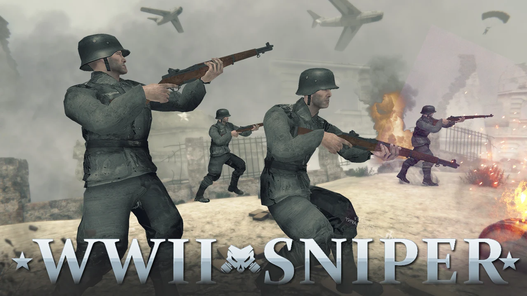 WW2 Sniper 3D: FPS War Games - Gameplay image of android game