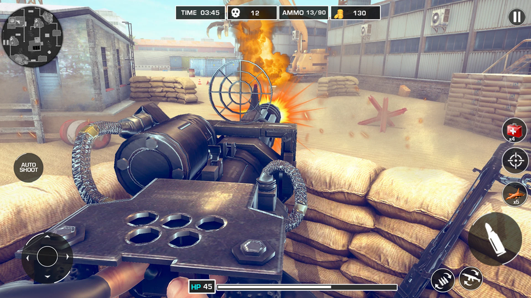 Wicked military gunner war ops - Gameplay image of android game