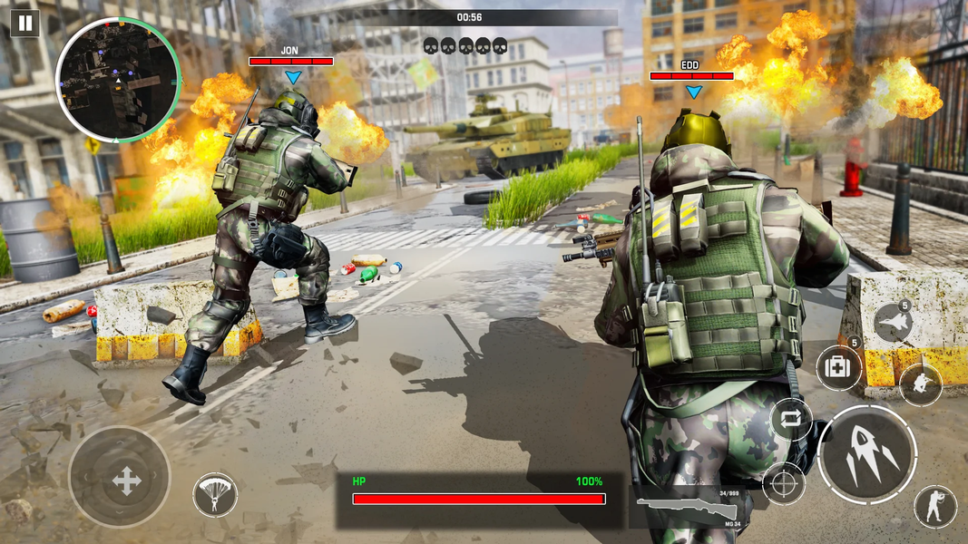 WW2 Shooter Hero War Gun Games - Gameplay image of android game