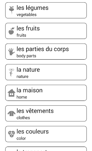 Learn and play French words - Image screenshot of android app