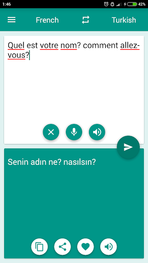 French-Turkish Translator - Image screenshot of android app