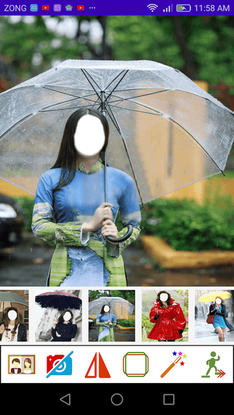 Umbrella Girls Photo Frames - عکس برنامه موبایلی اندروید