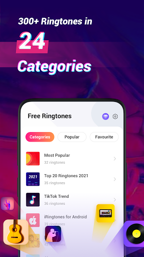 Ringtones songs - RingWall - عکس برنامه موبایلی اندروید