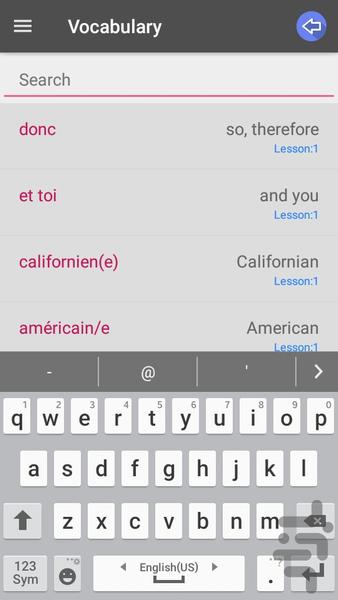 مکالمات روزمره فرانسوی ۲ - عکس برنامه موبایلی اندروید