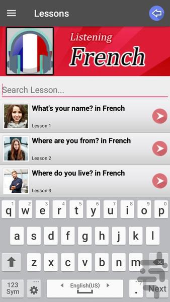 آموزش Listening فرانسوی - Image screenshot of android app