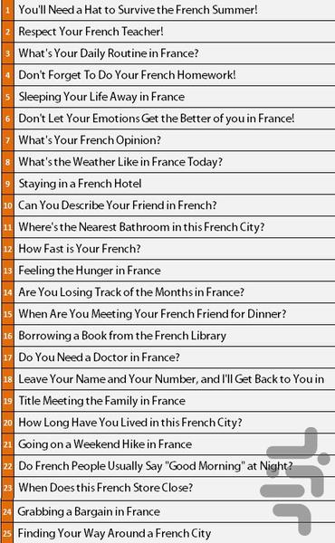 French Practical Conversation - Image screenshot of android app