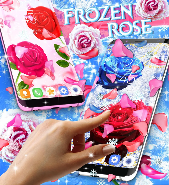 Winter rose live wallpaper - Image screenshot of android app