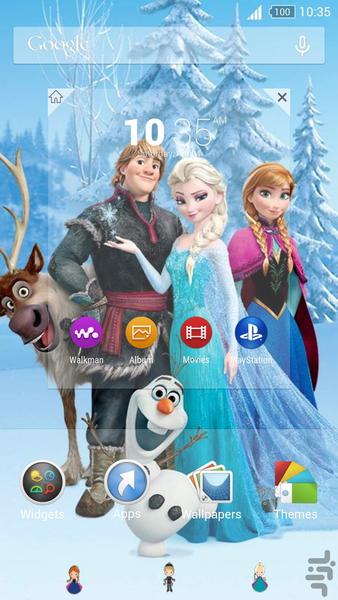Frozen Xperia Theme - Image screenshot of android app