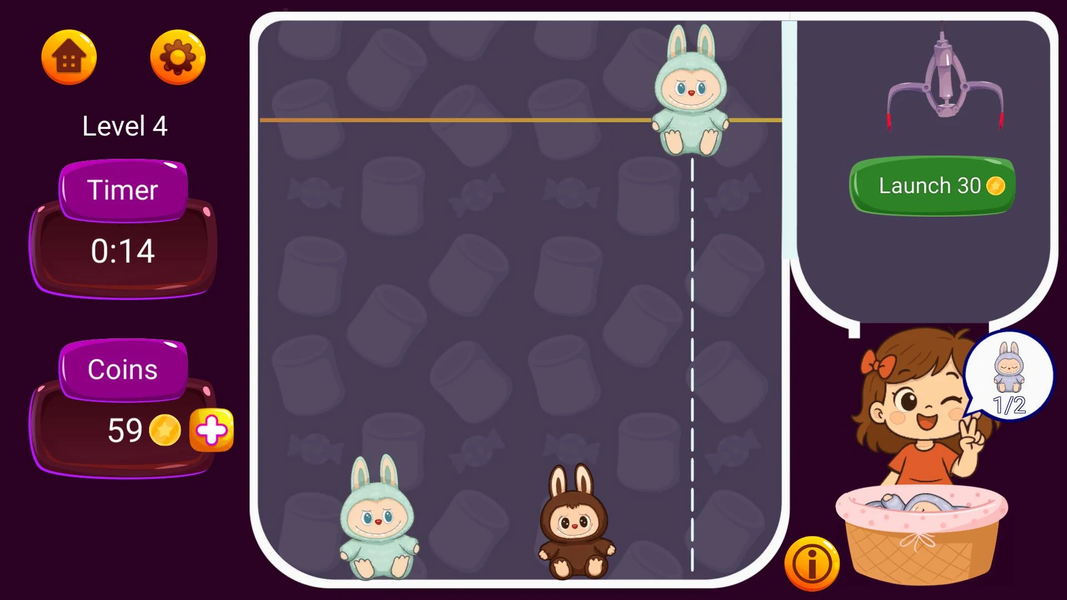 Claw & Merge: Labubu Drop - Gameplay image of android game