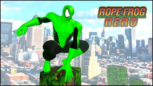 Rope Frog Hero: Rope Ninja Fighting Games - Gameplay image of android game