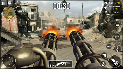Military Guns Simulator : War battlefield gun game - Gameplay image of android game