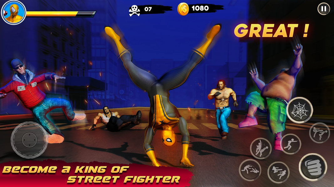 Miami Rope Hero: Gangster City - Gameplay image of android game
