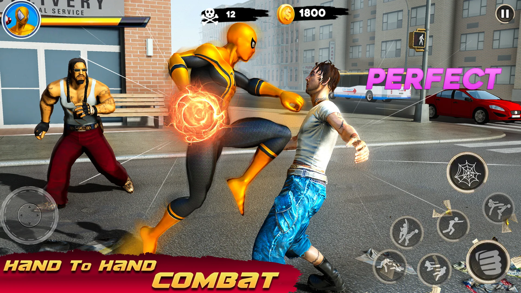 Miami Rope Hero: Gangster City - Gameplay image of android game