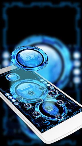 Technology Blue ۳D Theme - عکس برنامه موبایلی اندروید