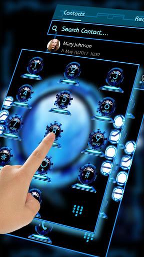 Technology Blue ۳D Theme - عکس برنامه موبایلی اندروید