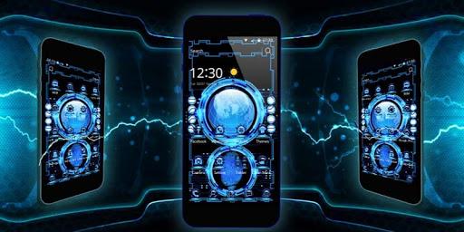 Technology Blue ۳D Theme - عکس برنامه موبایلی اندروید