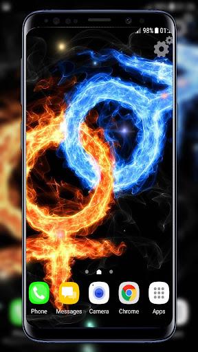 Fire and Ice Live Wallpaper - Image screenshot of android app