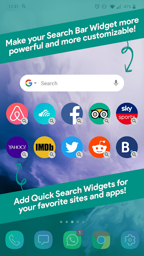 Start Search Bar - custom web - Image screenshot of android app