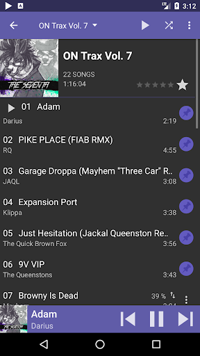 Astiga - Cloud music player - Image screenshot of android app