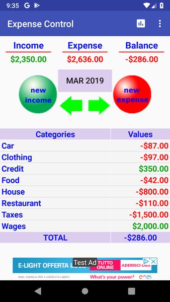Expense Manager - عکس برنامه موبایلی اندروید