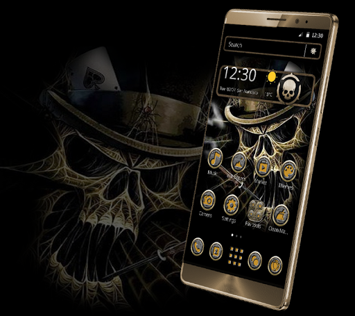 Hell Cool Black Cranial Skull - Image screenshot of android app