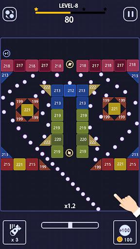 Bricks Breaker - brick game - Gameplay image of android game
