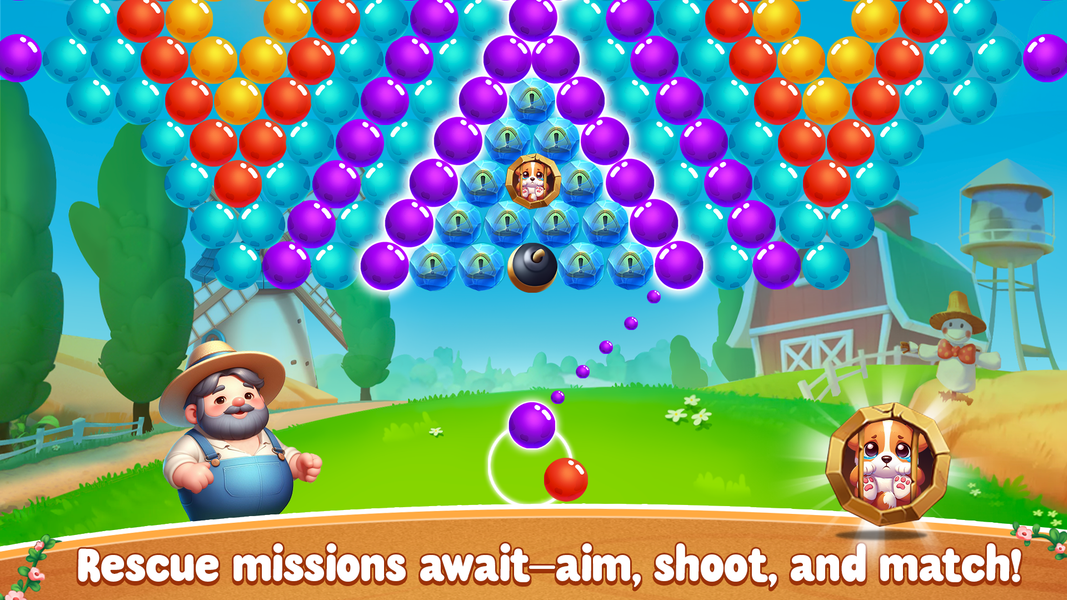 Bubble Shooter: Puppy Rescue - عکس بازی موبایلی اندروید