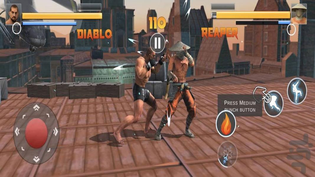 بازی تیکن در شهر - Gameplay image of android game