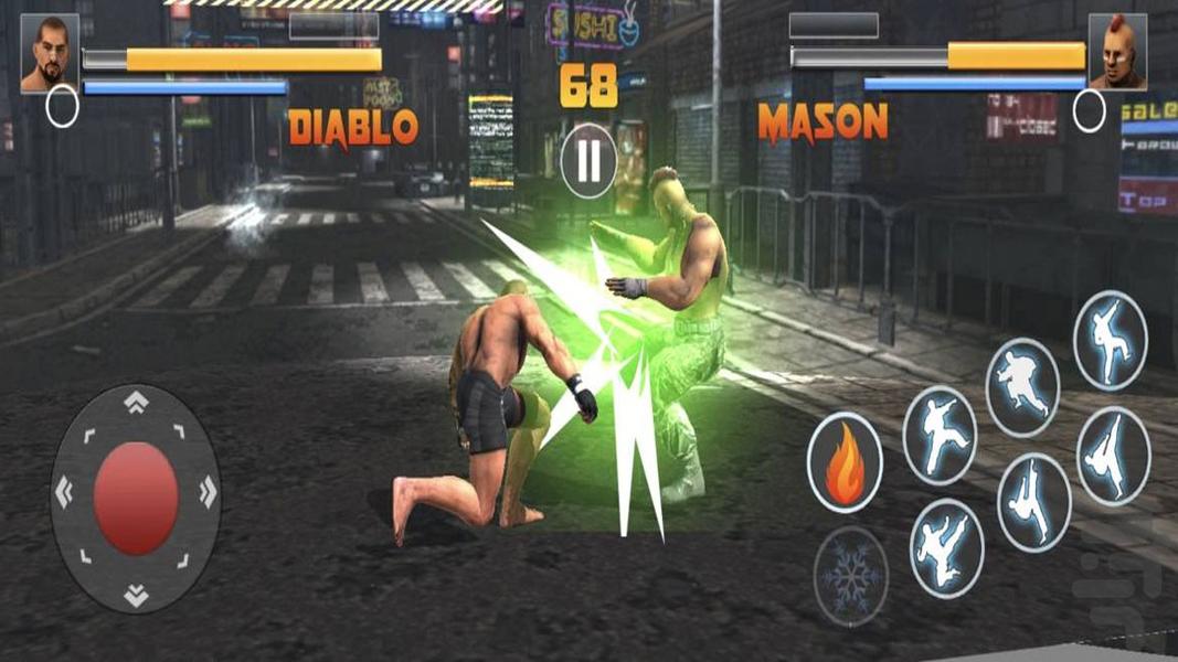 بازی تیکن در شهر - Gameplay image of android game