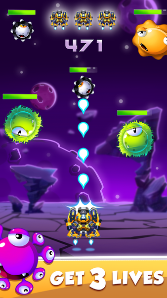 Droid O - Space Shooter Games - Gameplay image of android game