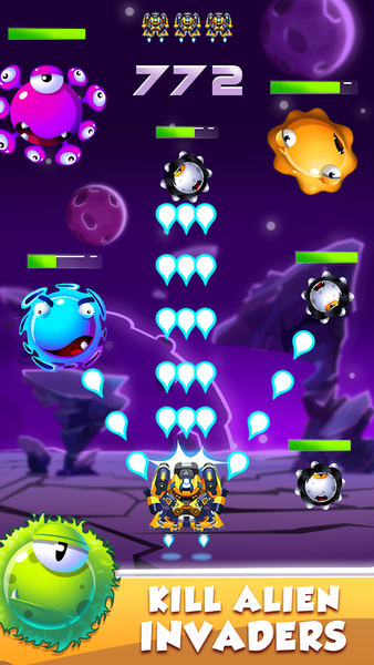 Droid O - Space Shooter Games - Gameplay image of android game