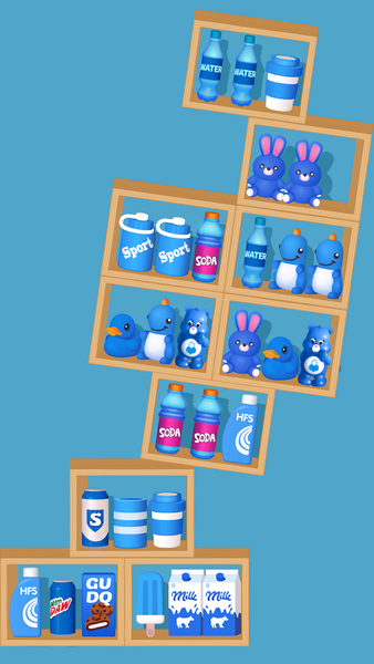 Goods Puzzle 3D - Sort & Match - Gameplay image of android game