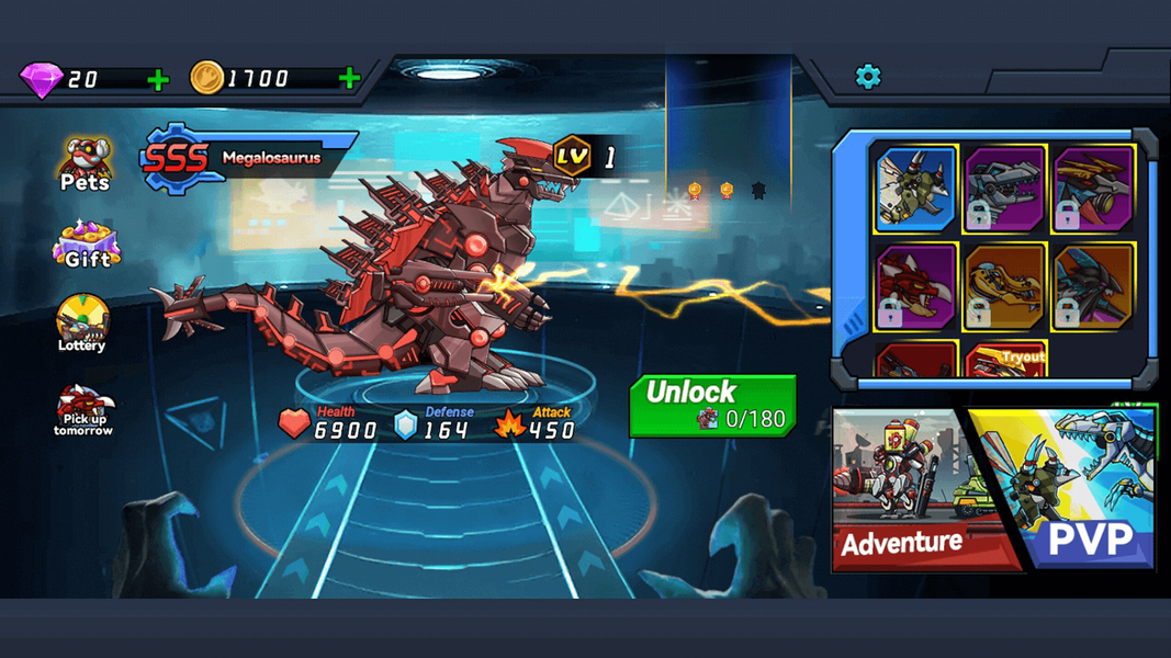 Mech War: Jurassic Dinosaur - Gameplay image of android game