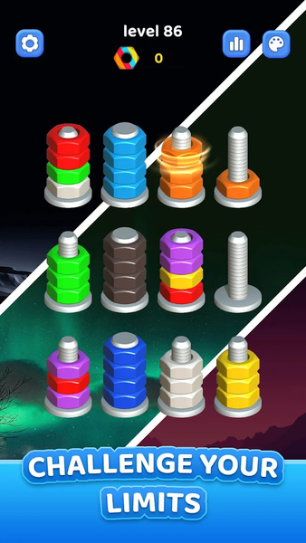 Nuts Bolt Sort - Screw ۳D - عکس بازی موبایلی اندروید