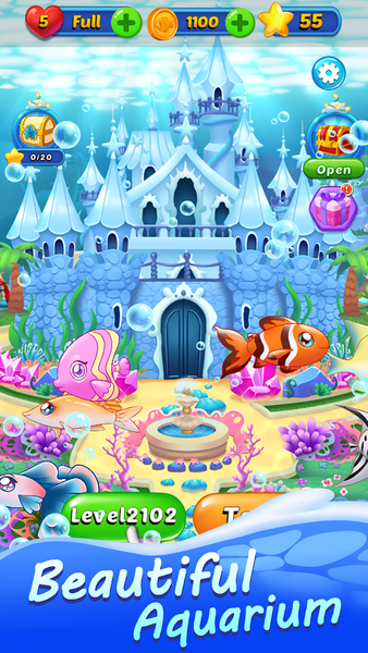 Ocean Fish Aquarium Match ۳ - عکس بازی موبایلی اندروید