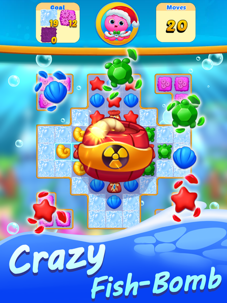 Ocean Fish Aquarium Match ۳ - عکس بازی موبایلی اندروید