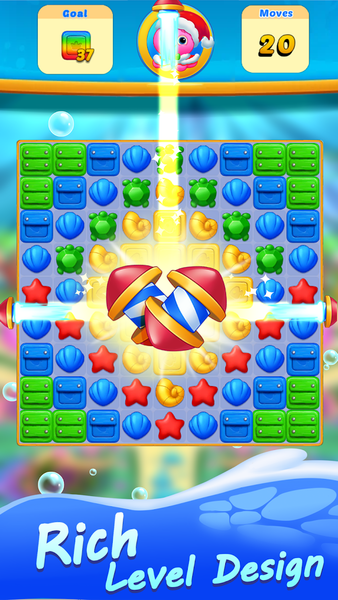 Ocean Fish Aquarium Match ۳ - عکس بازی موبایلی اندروید