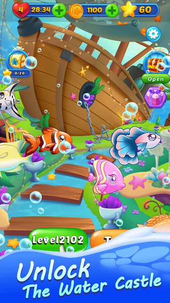 Ocean Fish Aquarium Match ۳ - عکس بازی موبایلی اندروید