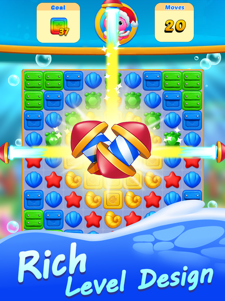 Ocean Fish Aquarium Match ۳ - عکس بازی موبایلی اندروید
