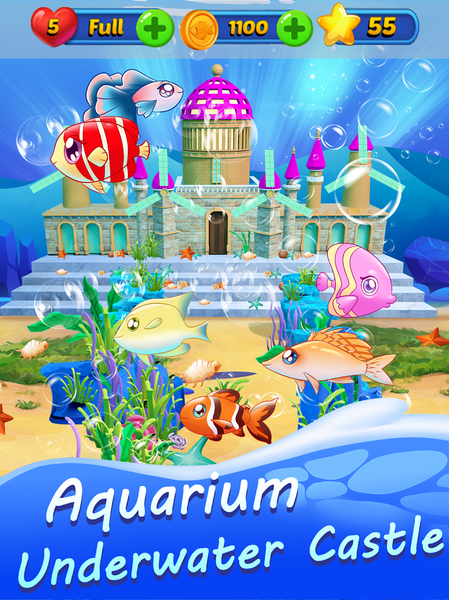 Ocean Fish Aquarium Match ۳ - عکس بازی موبایلی اندروید