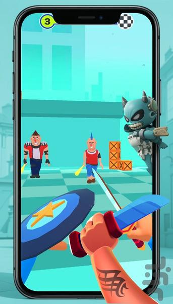 بازی پرتاب چاقو - Gameplay image of android game