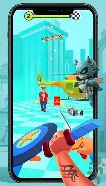 بازی پرتاب چاقو - Gameplay image of android game