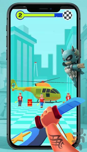 بازی پرتاب چاقو - Gameplay image of android game