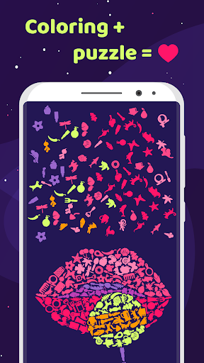 SRCH! Anti stress coloring games, drawing games - Gameplay image of android game