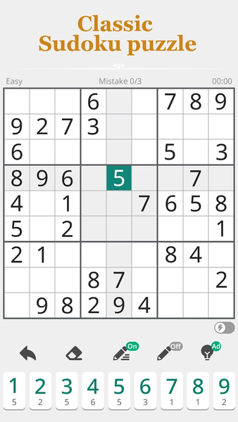 Sudoku Times - Number Puzzle - Gameplay image of android game
