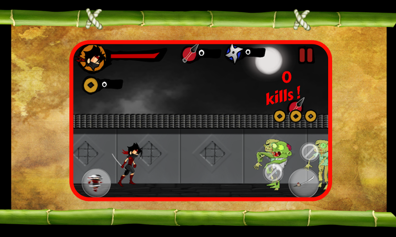 Zombie Ninja Combat - Gameplay image of android game