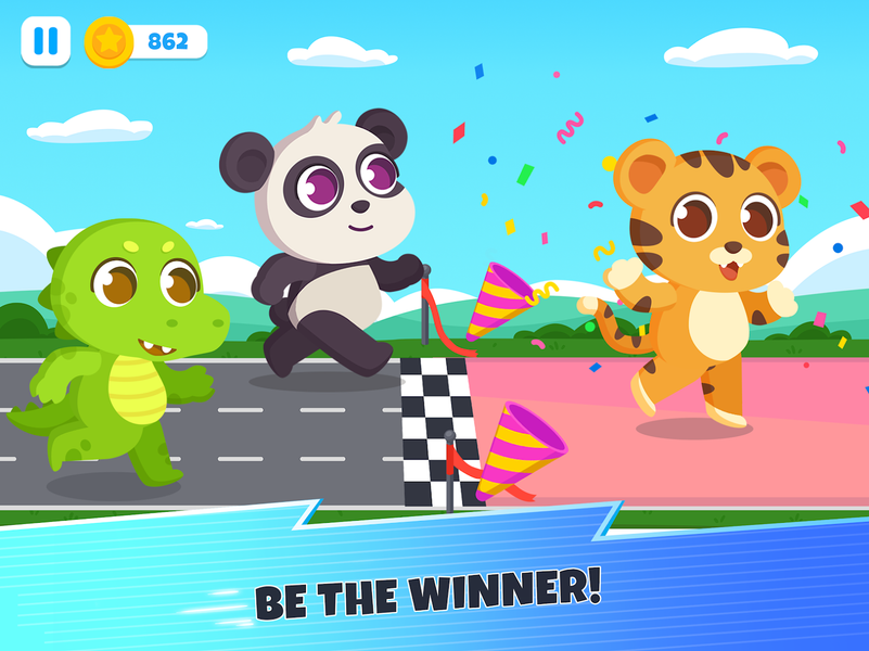 Animal racing games for kids! - عکس بازی موبایلی اندروید