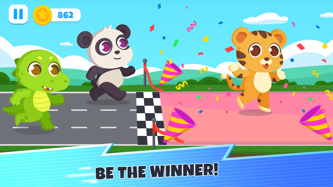 Animal racing games for kids! - عکس بازی موبایلی اندروید
