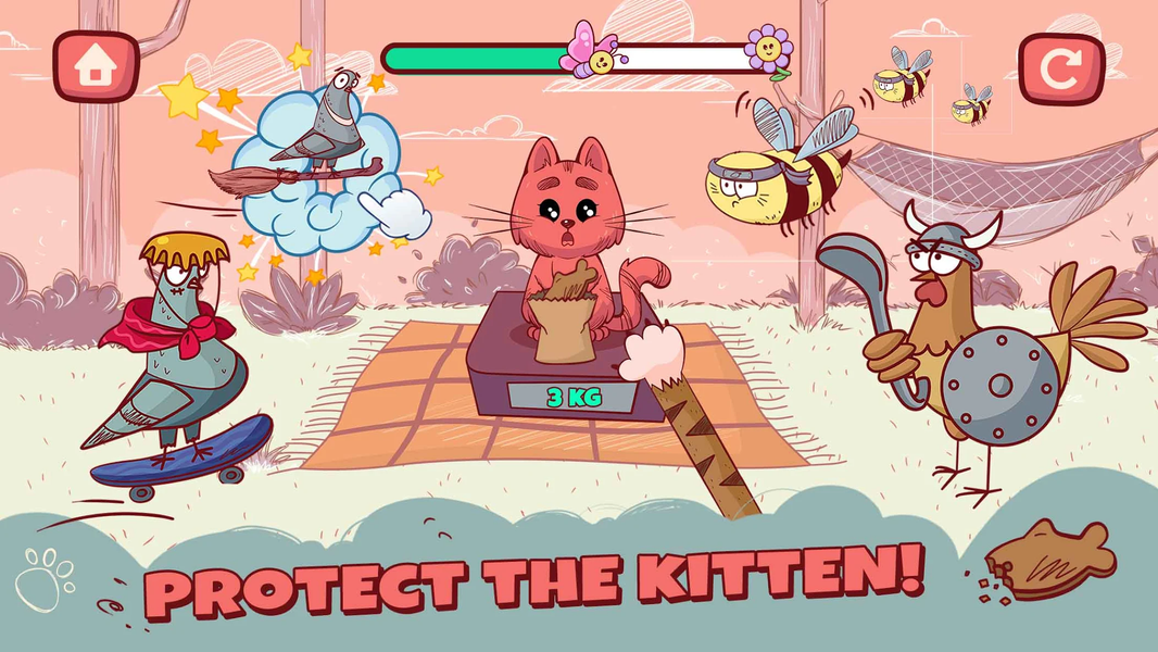Feed cat! Cute games for kids - Image screenshot of android app