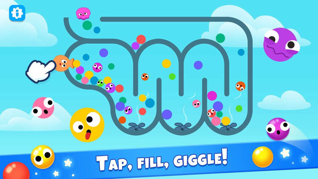 Popping bubbles games for kids - Gameplay image of android game